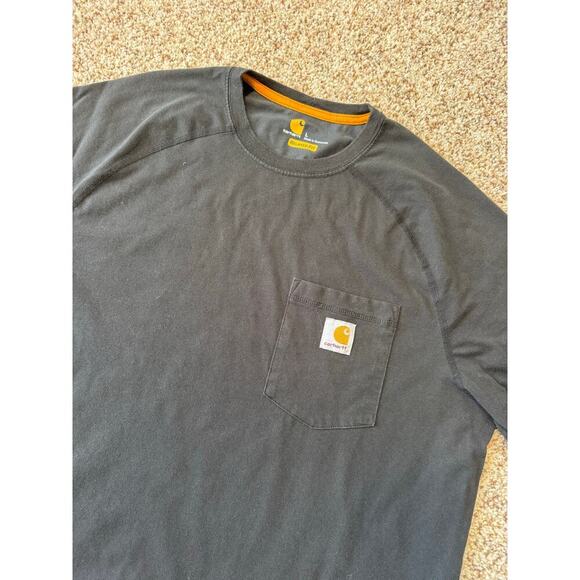 CARHARTT Men's short sleeve  T-Shirt, Black, size L, Cotton blend, Workwear - Picture 7 of 9